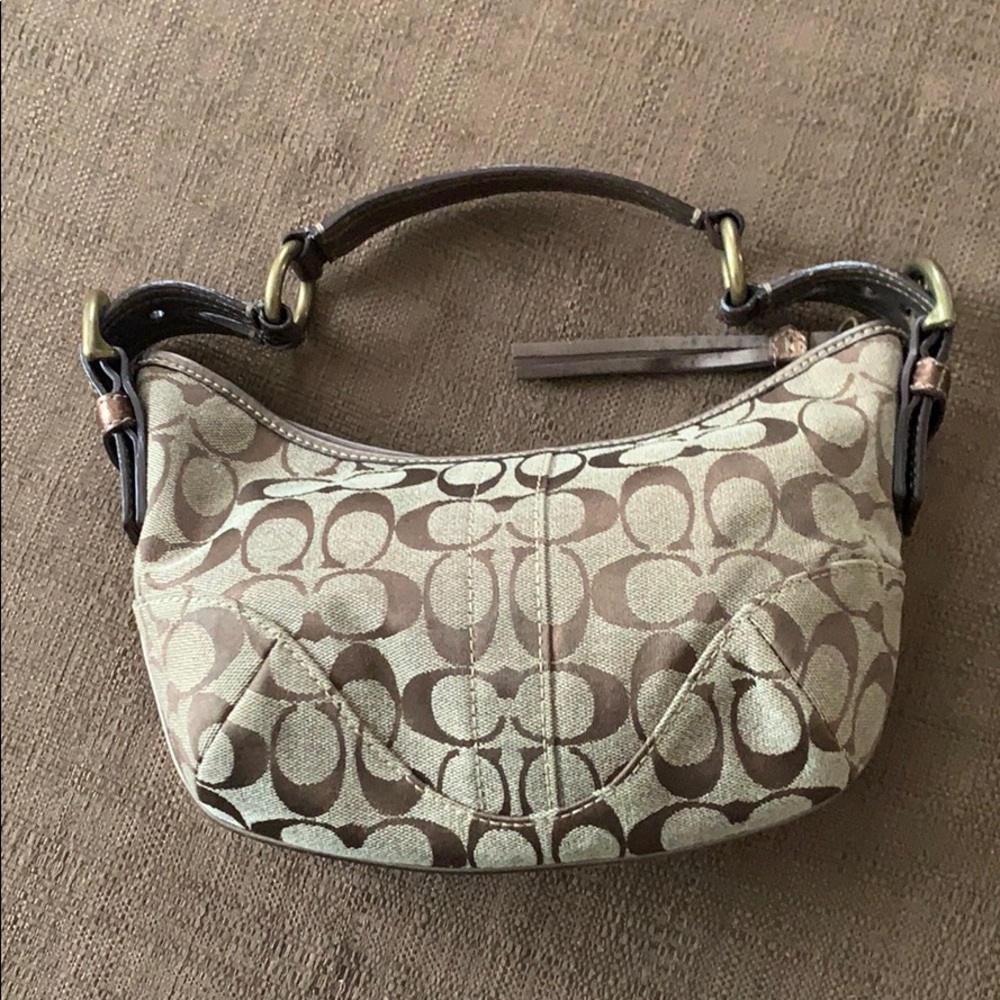 Coach bag Auth. Bronze genuine python trim hobo - Picture 3 of 9